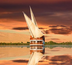 en sandal sur le fleuve-dieu