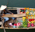 marche et bateau sur le mékong