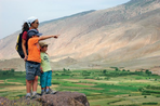 en famille dans l'atlas