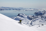 ski de randonnée alpine sur la côte ouest du groenland