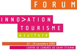 Forum innovation-tourisme