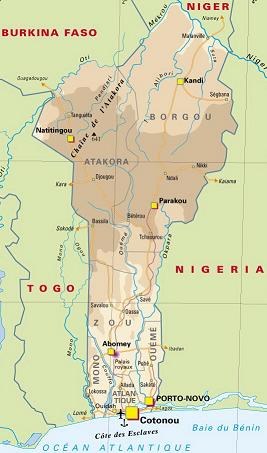Carte du Benin 