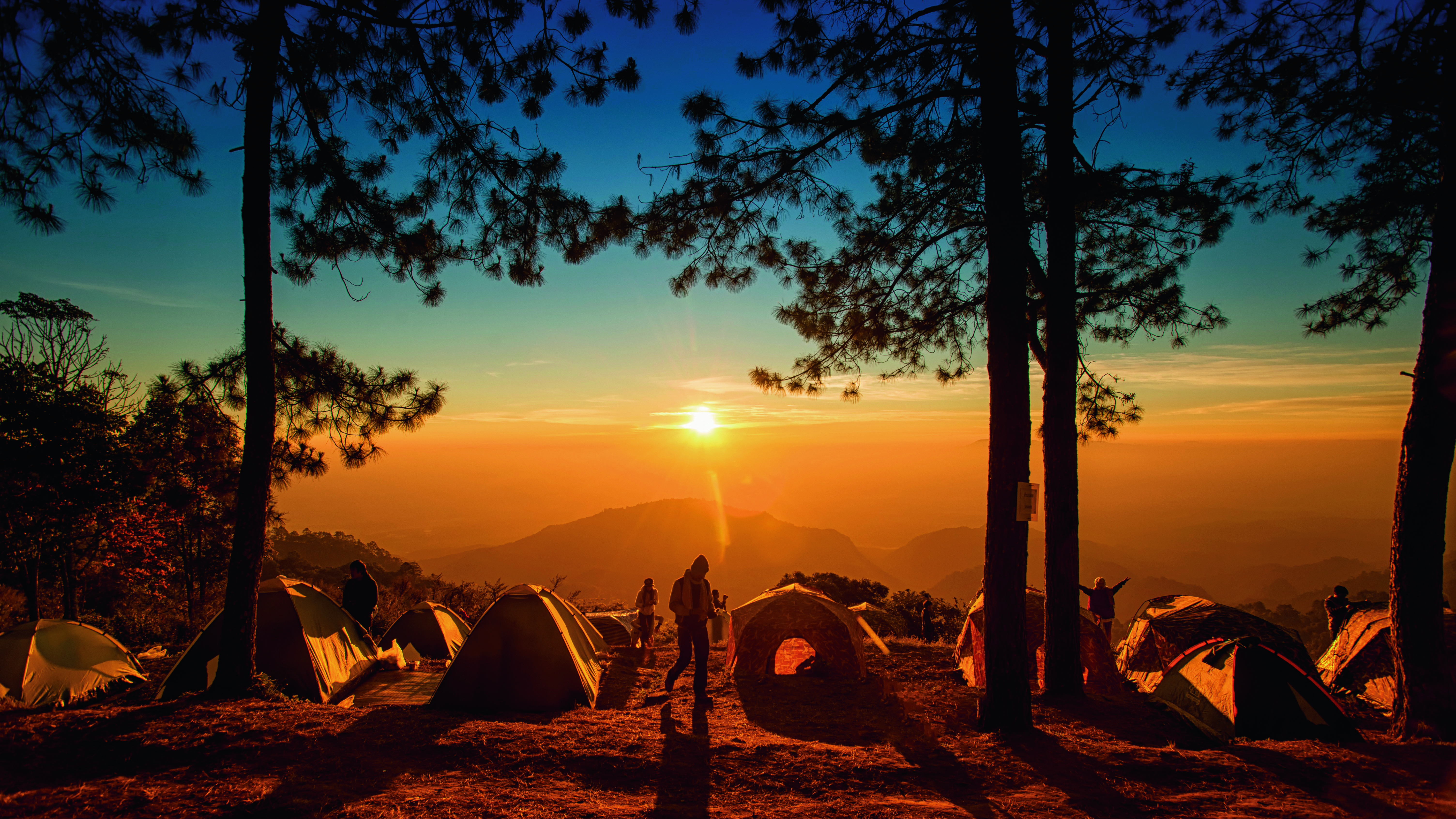 Summer camping. Кемпинг. Палатка на природе. Лагерь на природе. Палаточный лагерь ночью.